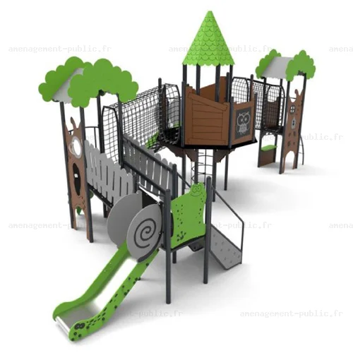 Structure multi-activités pour aires de jeux extérieur 